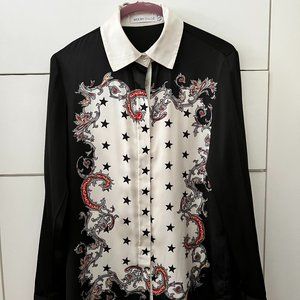Black & White silk shirt